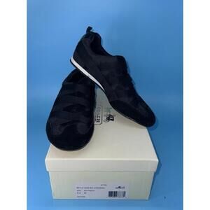 Coach Beyla Women’s Black Slip On Sneakers Webbing Shoes Size 6.5